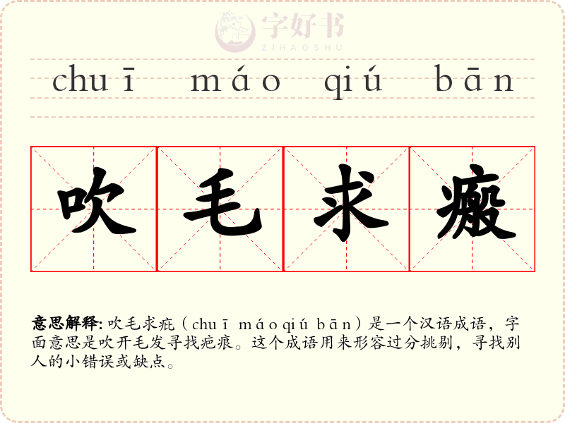 吹毛求瘢
