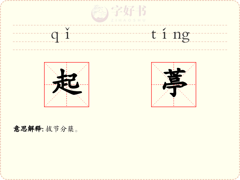 起葶
