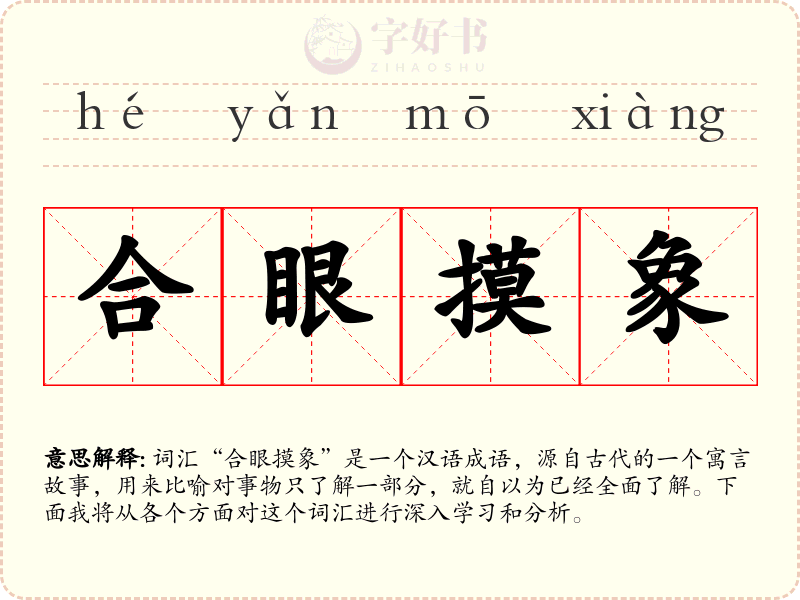 合眼摸象