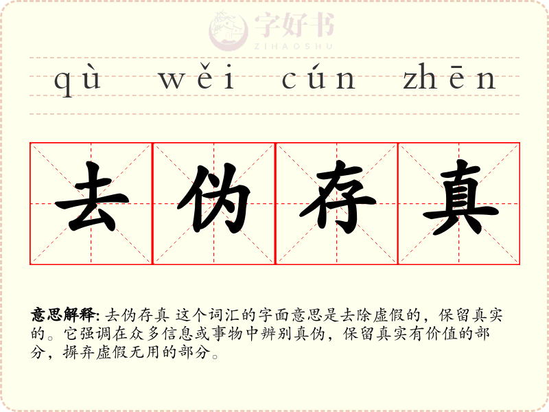 去伪存真