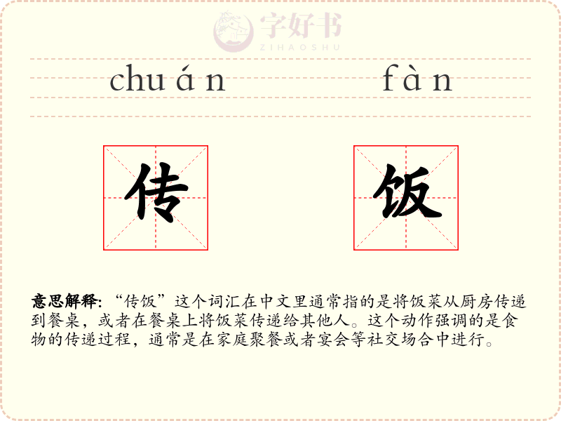 传饭