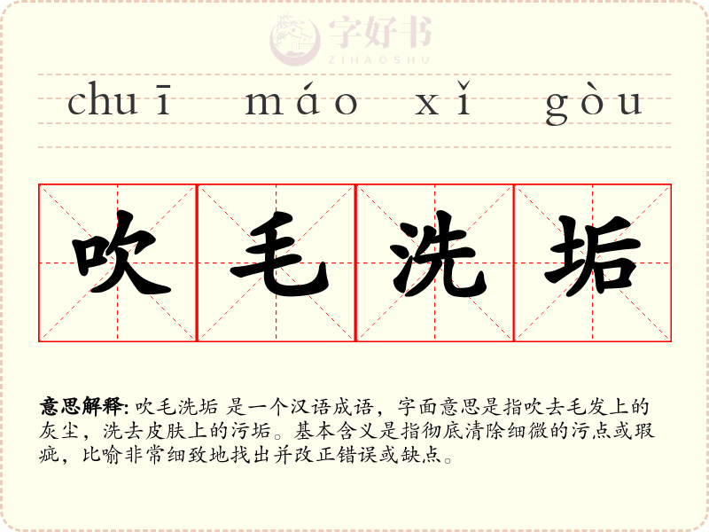 吹毛洗垢