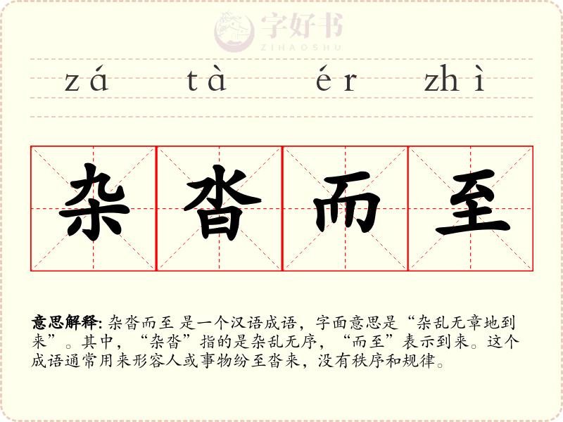 杂沓而至