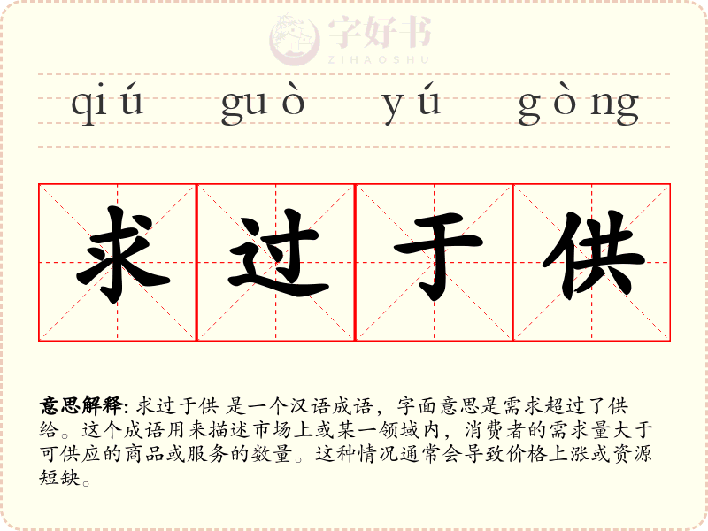 求过于供