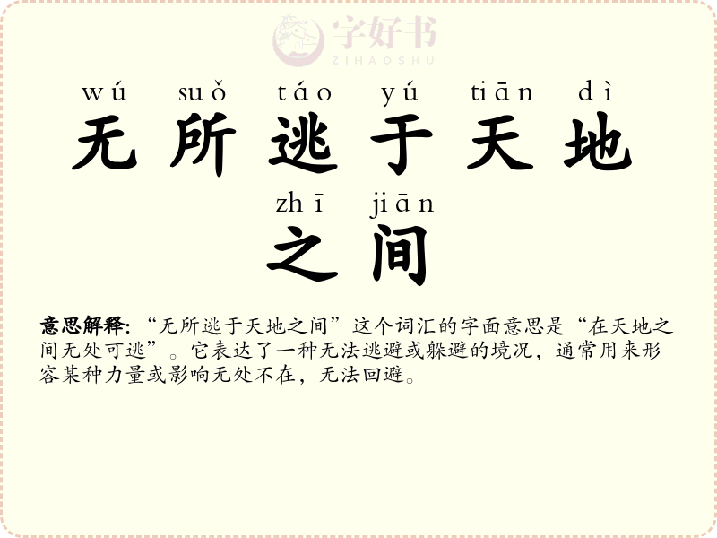 无所逃于天地之间