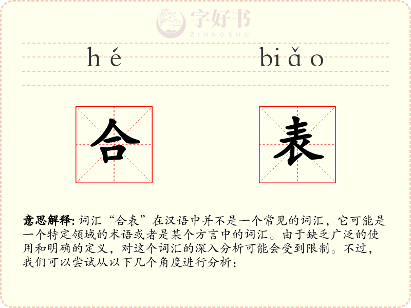 合表