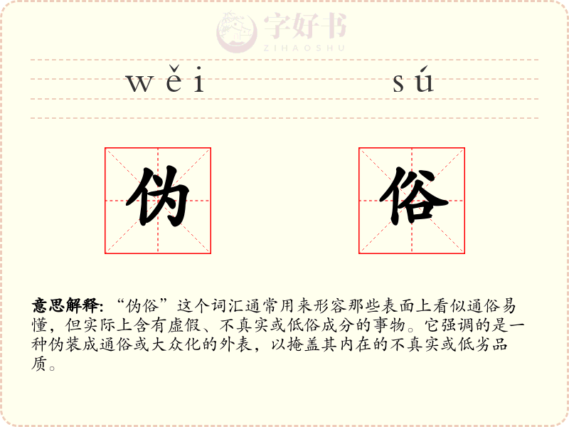 伪俗