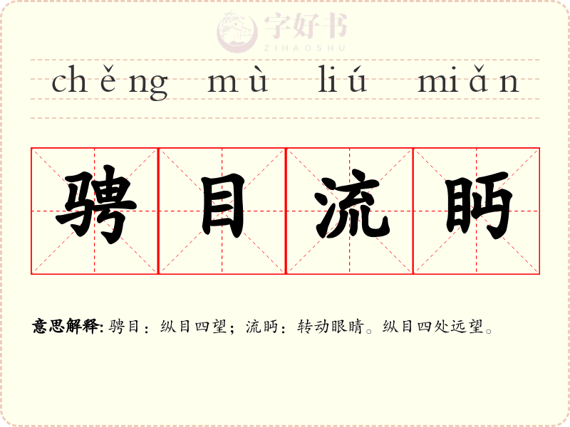 骋目流眄