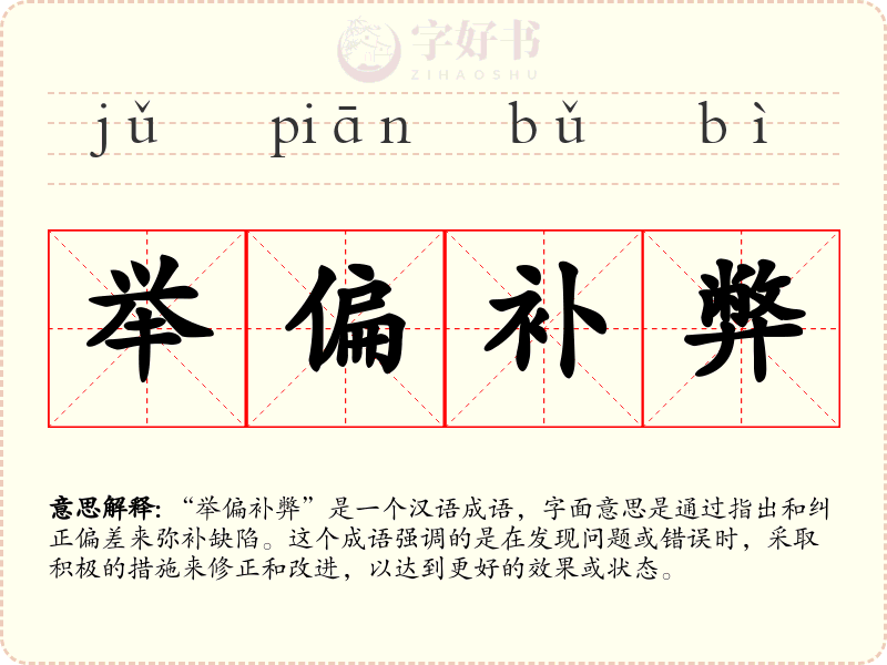 举偏补弊