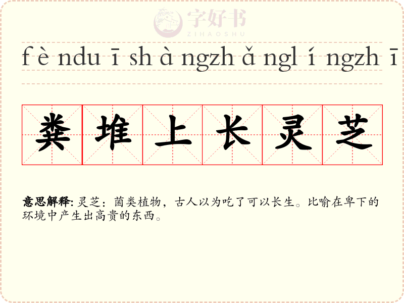 粪堆上长灵芝