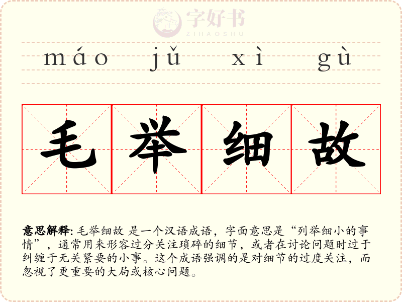 毛举细故