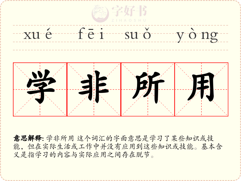 学非所用