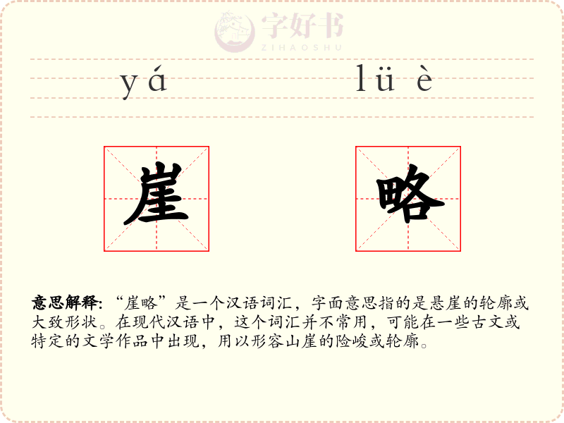 崖略