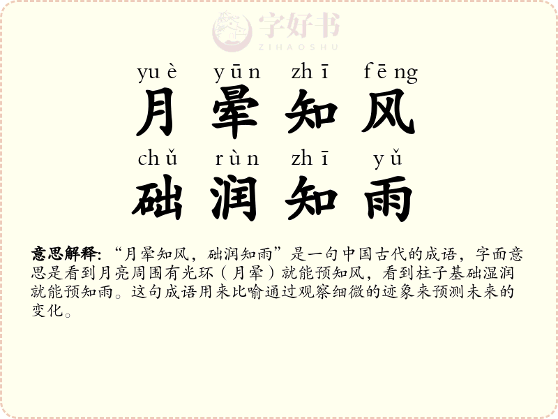 月晕知风，础润知雨