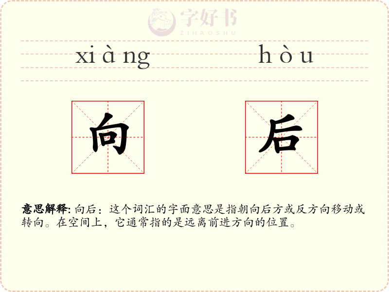 向后