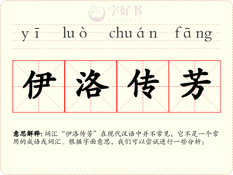 伊洛传芳