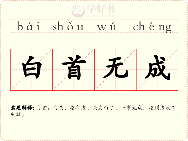 白首无成