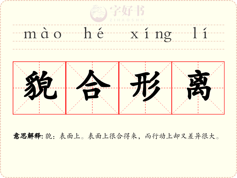 貌合形离