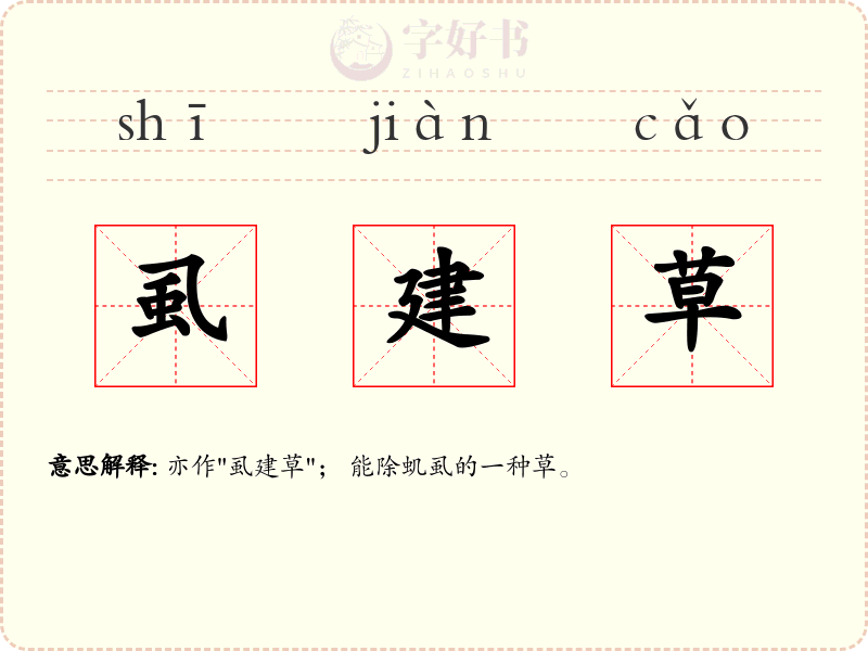 虱建草