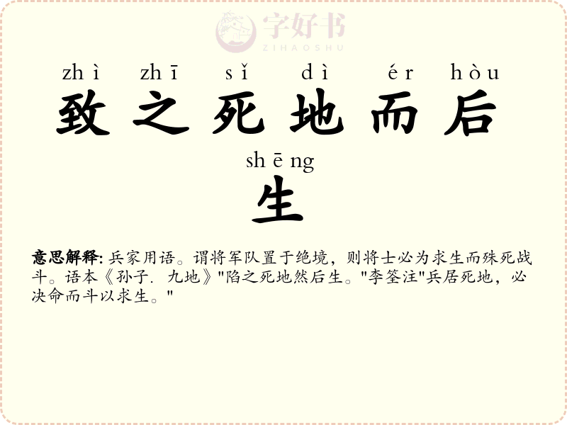致之死地而后生