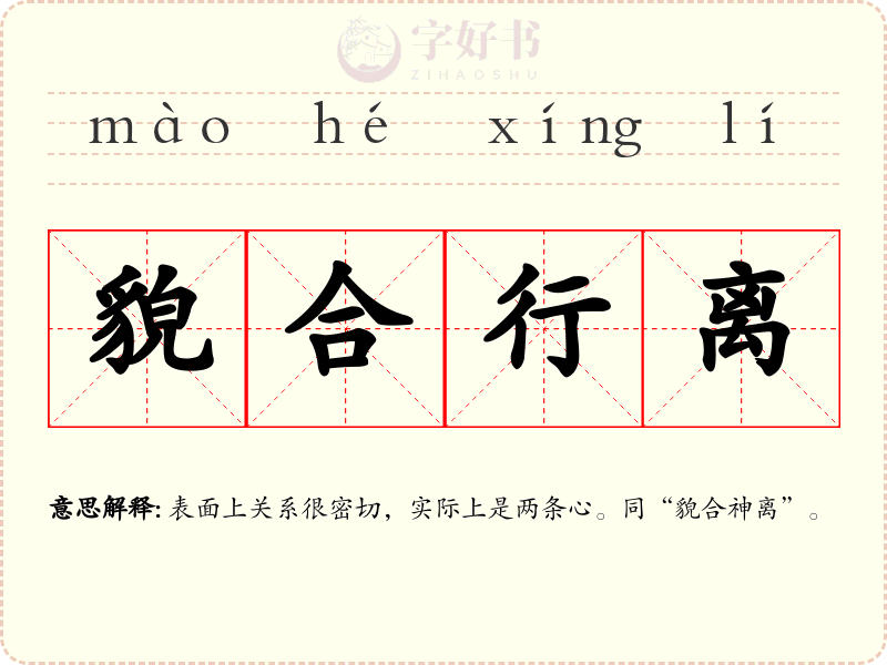 貌合行离