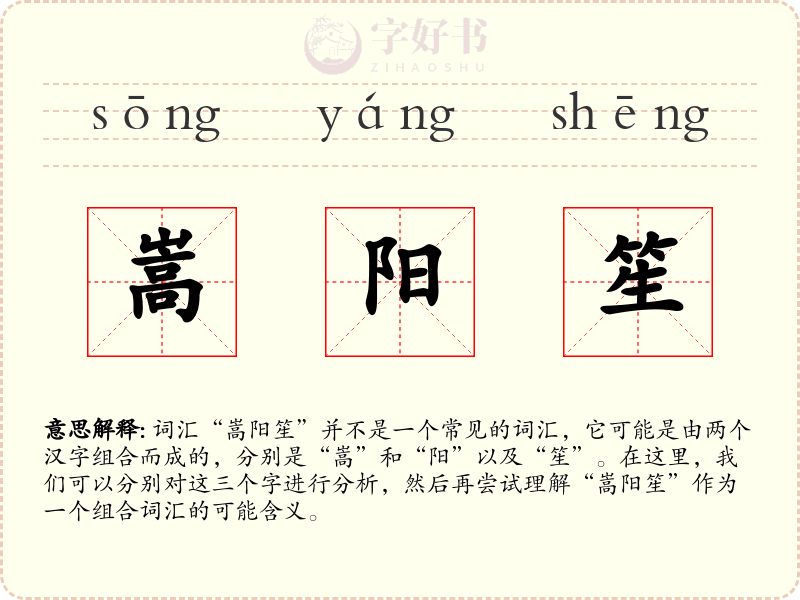 嵩阳笙