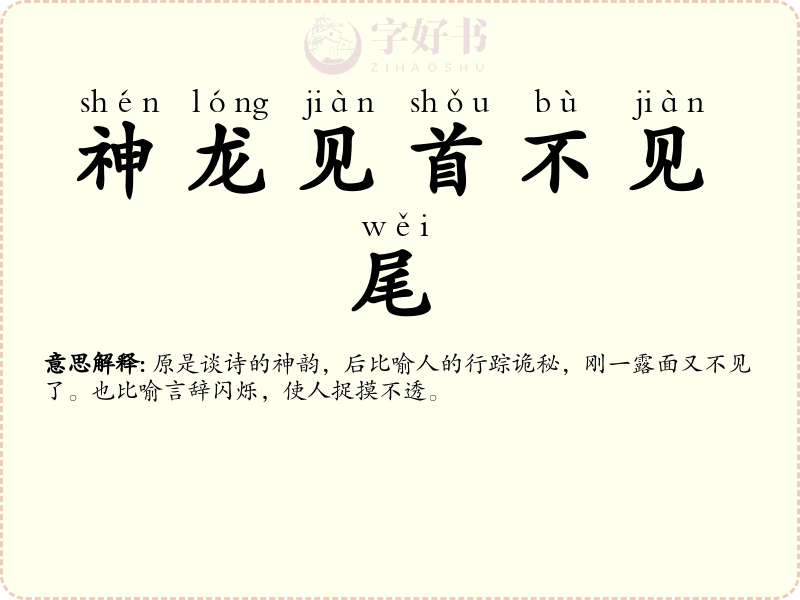 神龙见首不见尾