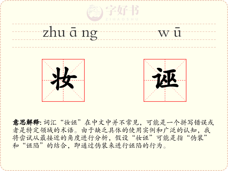 妆诬