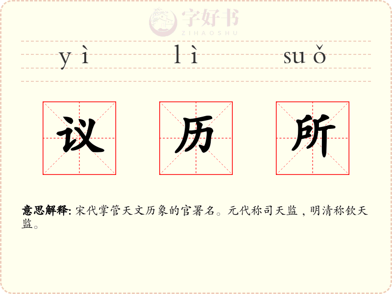 议历所