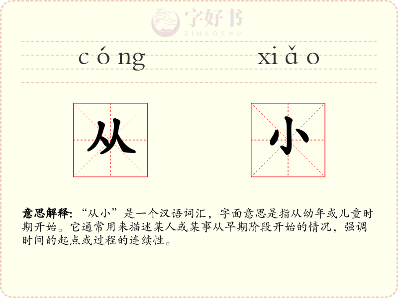 从小