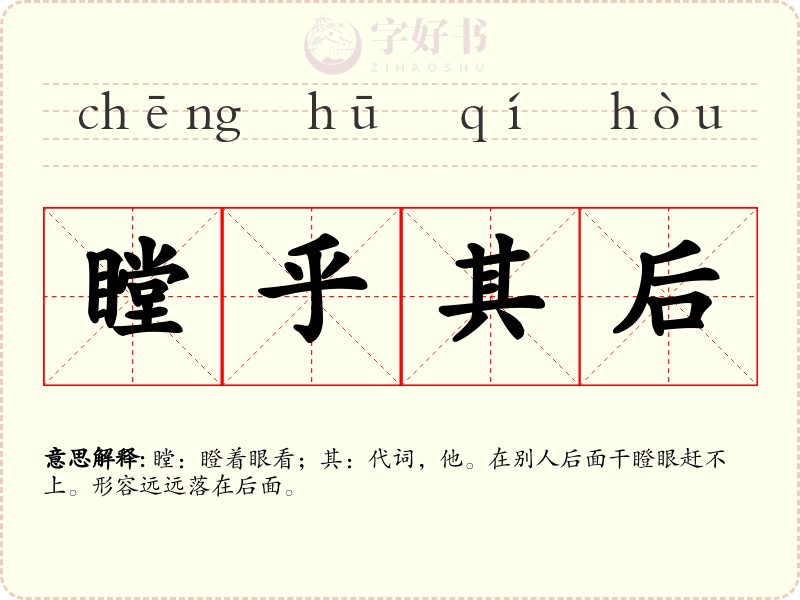 瞠乎其后