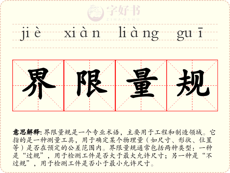 界限量规