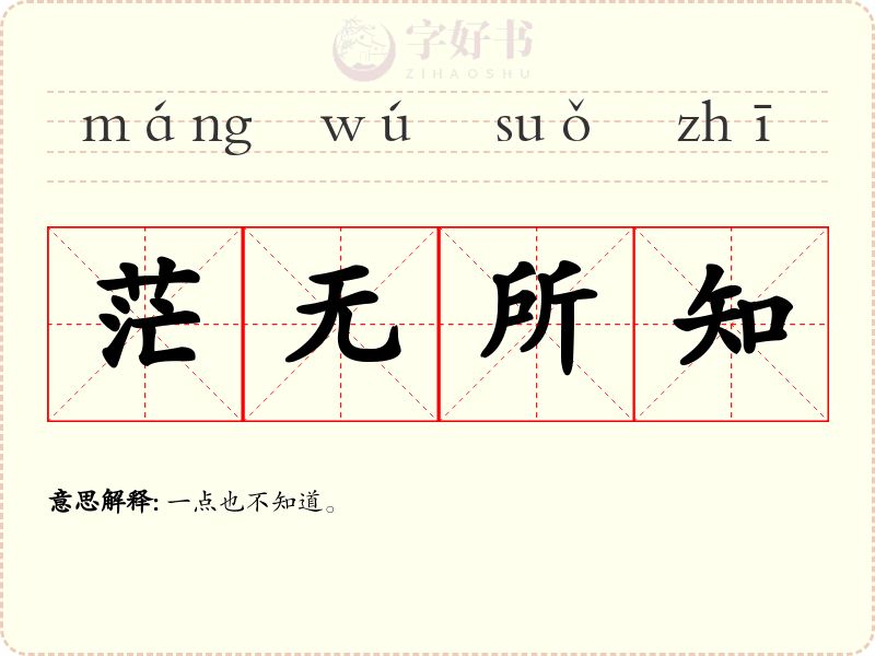 茫无所知