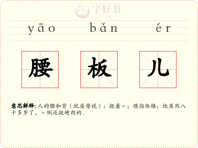 腰板儿