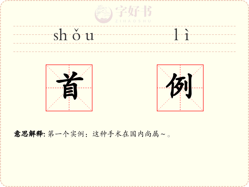 首例