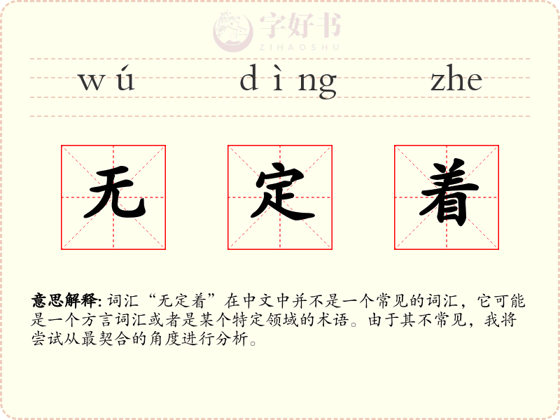 无定着