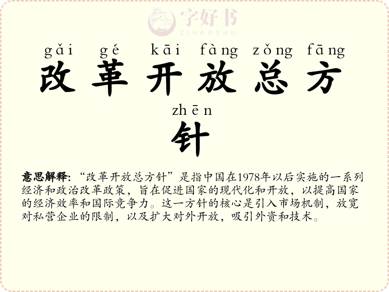 改革开放总方针
