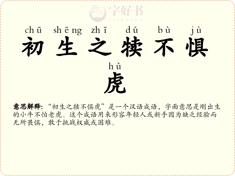 初生之犊不惧虎