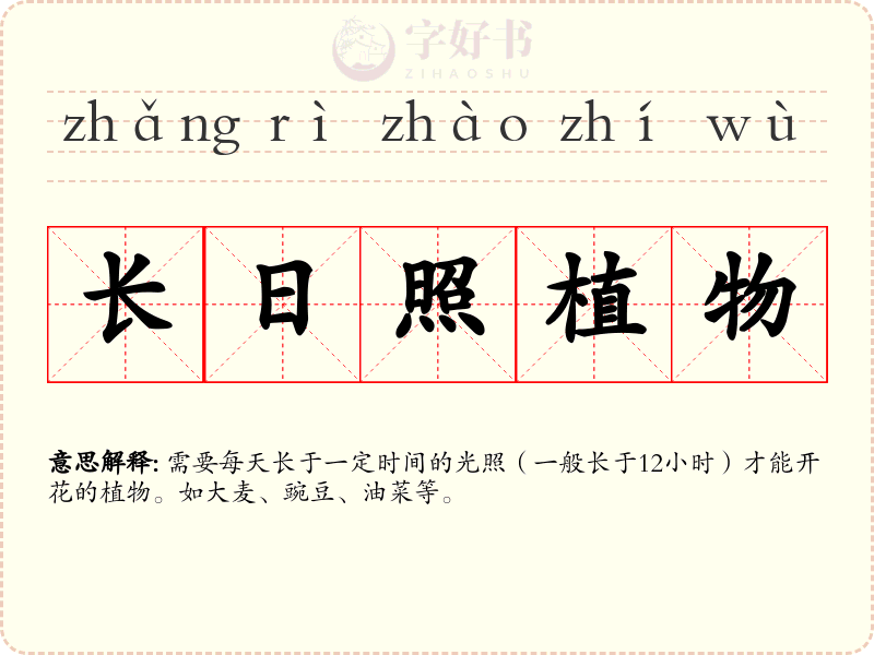长日照植物