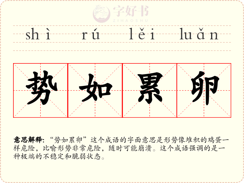 势如累卵