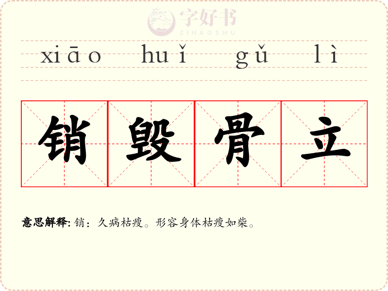 销毁骨立