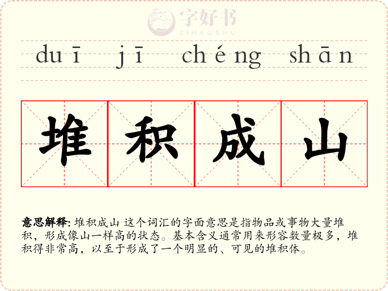 堆积成山