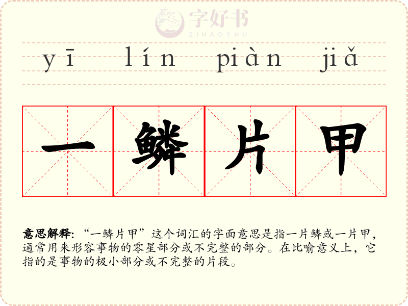 一鳞片甲