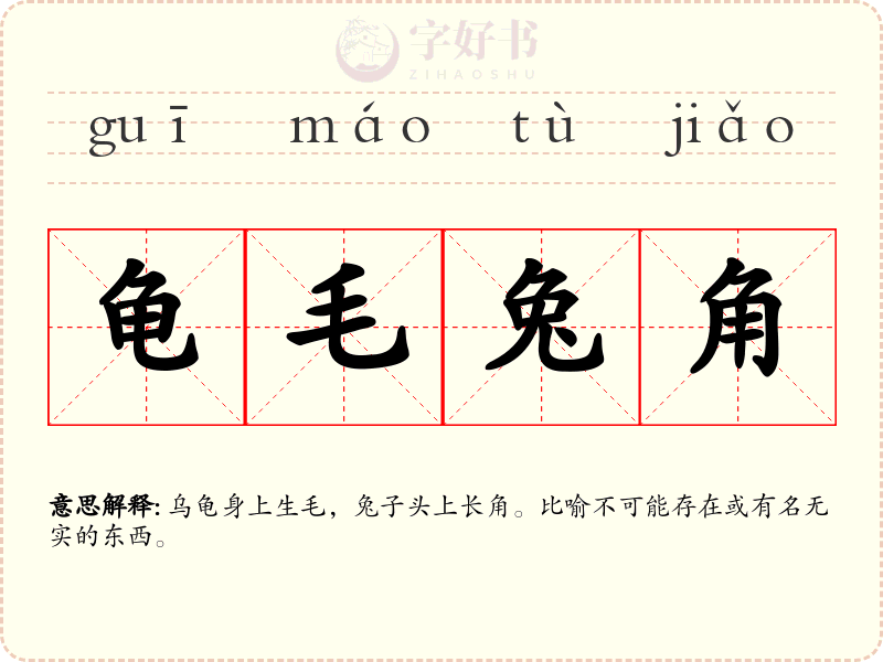 龟毛兔角