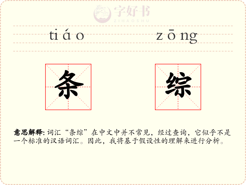 条综