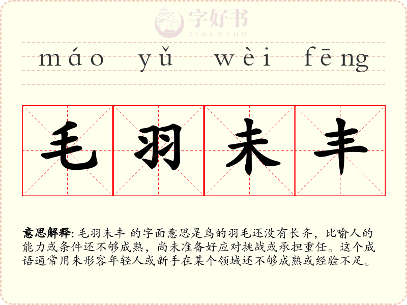毛羽未丰