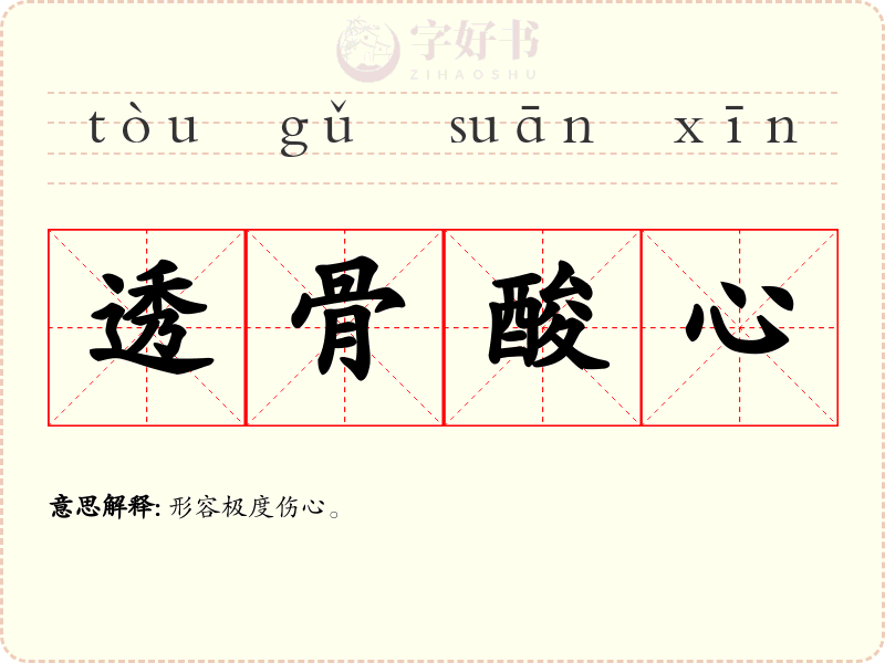 透骨酸心