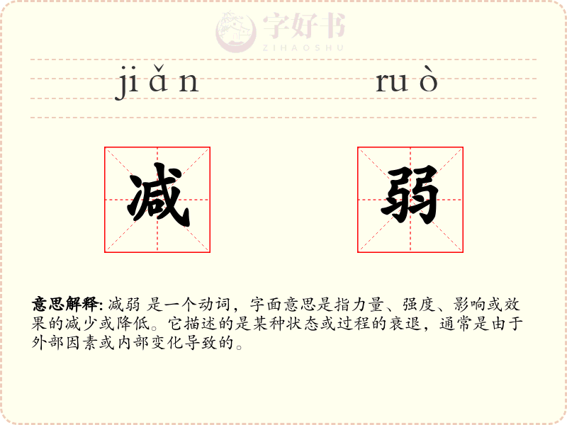 减弱