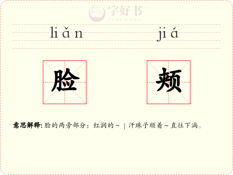 脸颊