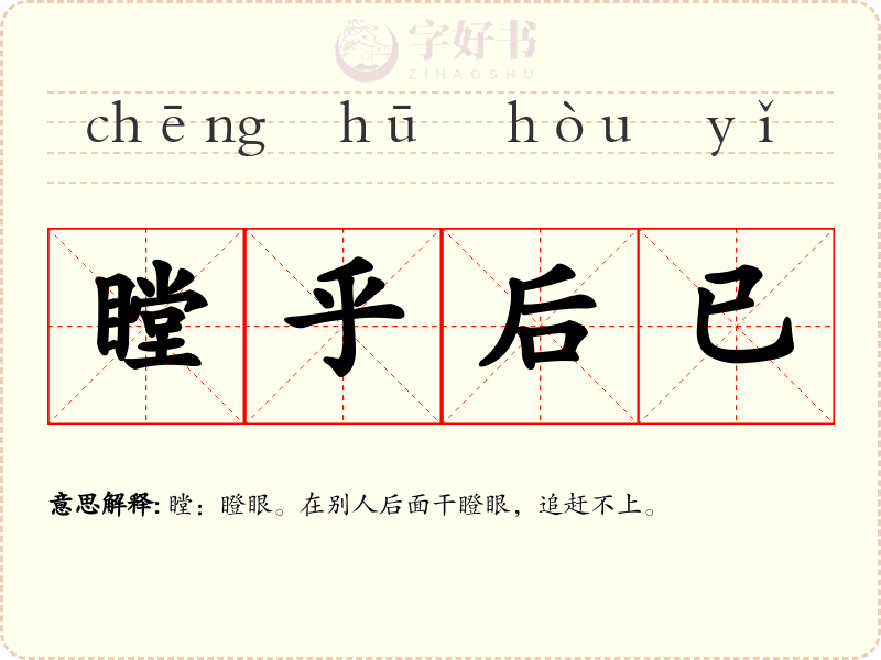 瞠乎后已